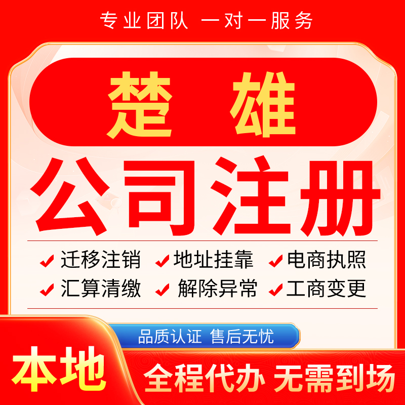 楚雄公司注册办理异常减资个体户工商营业执照代办注销变更电商