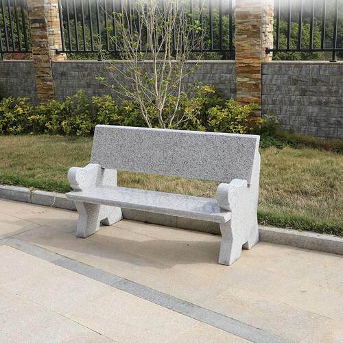 速发石椅子户外庭院花园靠背大理石雕刻公园台石桌石凳长条别墅家