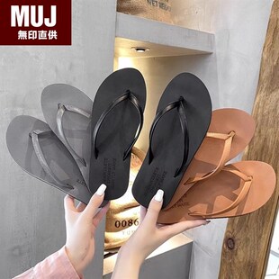 人字拖底外穿滩季 夹脚凉拖鞋 时尚 202新款 男 沙夏海边凉鞋 速发平鞋