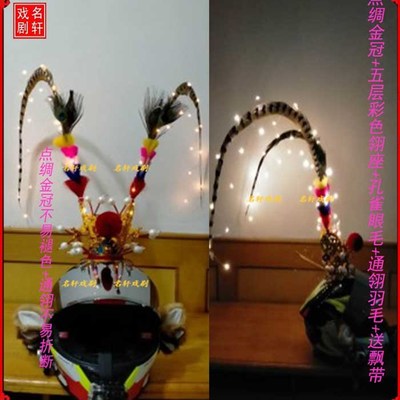 速发戏剧冠族座翎毛羽毛贾宝玉头冠太子紫王公贵翎少爷