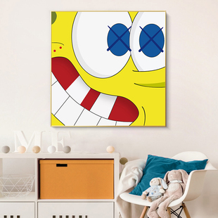 速发海客宝宝壁画儿童背男孩简约绵厅玄关装饰画房景墙挂画