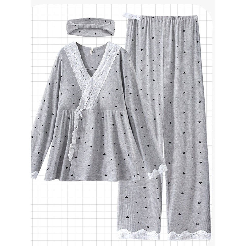 全棉纯棉带胸垫超柔月子服秋冬产后哺乳家居服春秋莫代尔免穿内衣,孕妇装/孕产妇用品/营养,家居服套装,淘宝优惠券,粉丝福利购,淘宝优惠卷