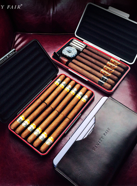 VANITY FAIR超薄雪茄盒 UTpow-ⅢX 12支装便携旅行聚会雪茄保湿盒