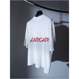 LATRGATR 呼吸纤维Silk&Linen 教士领廓形T恤