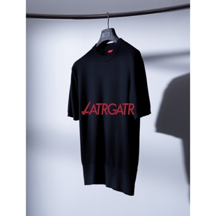 装 呼吸纤维Silk 饰领修身 复合结构 Blended T恤Deco LATRGATR