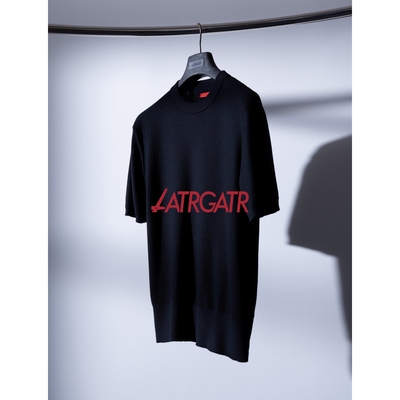 LATRGATR 装饰领修身T恤Deco 复合结构 呼吸纤维Silk Blended