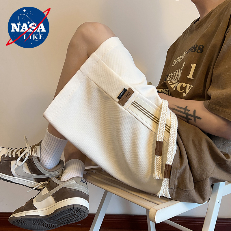NASA条纹菠萝格运动短裤男