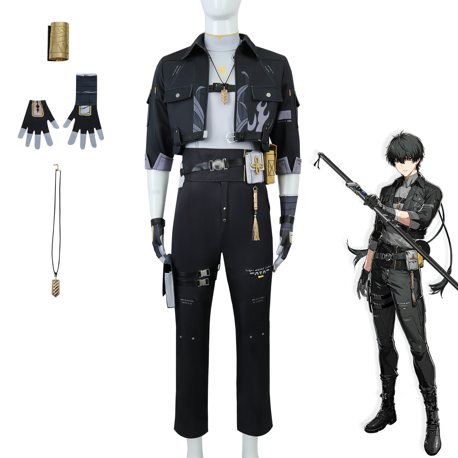 鸣潮cos服舞狮少年凌阳国风男款漂泊者cosplay服装动漫角色扮演服