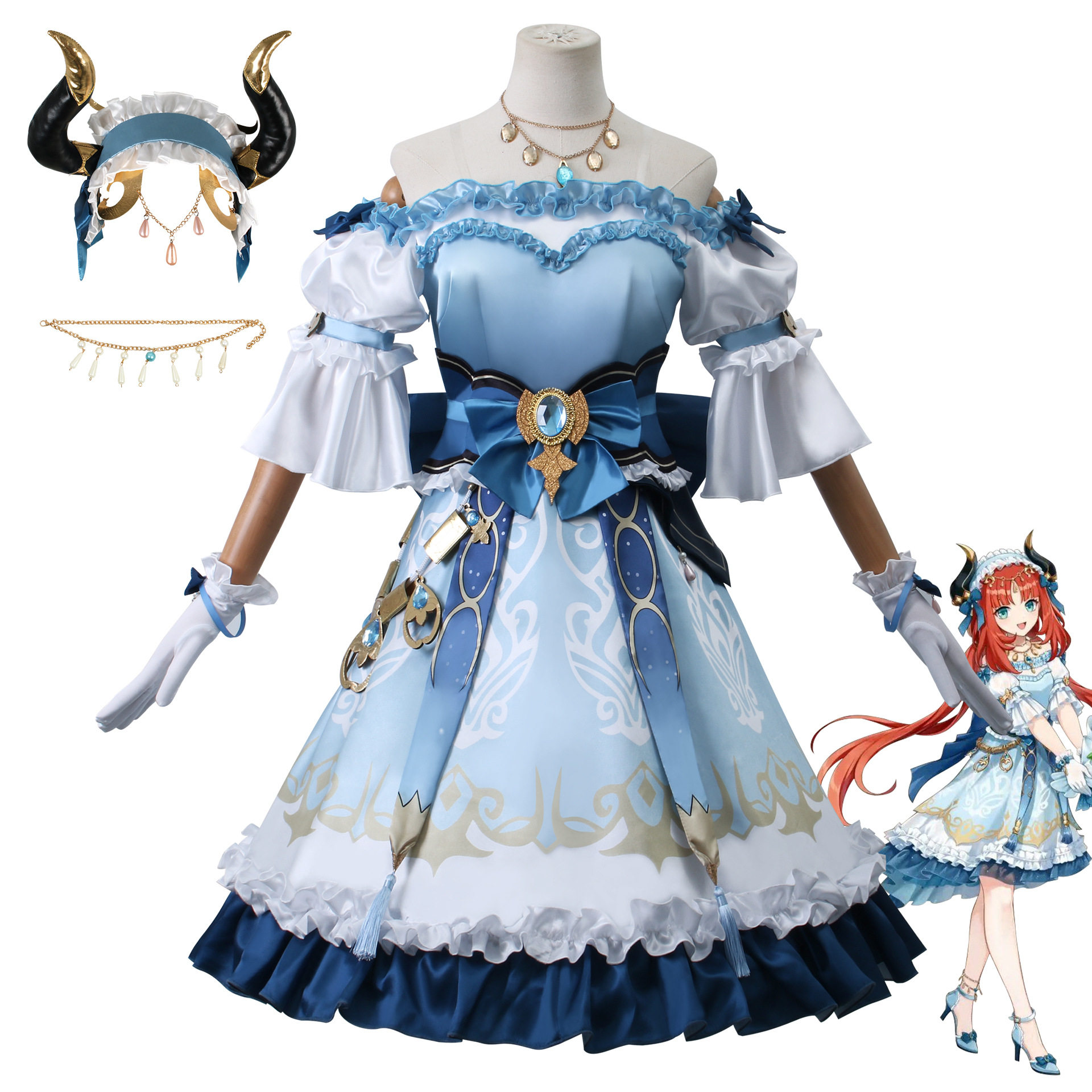 原神cos服妮露日服联动新款cosplay须弥游戏动漫服装全套c服套装图片