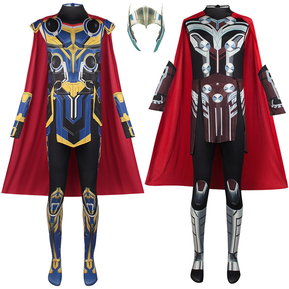 万圣节cos服雷神4男女雷神索尔简儿童成人紧身连体衣cosplay表演