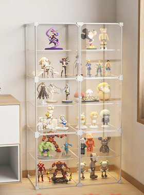 手办展示柜家用乐高玩具置物架透明收纳盒小摆件高达模型陈列架子