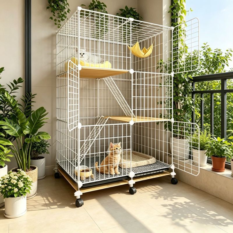 猫笼子家用别墅室内超大自由空间组装猫舍小猫屋猫窝猫笼家用室内