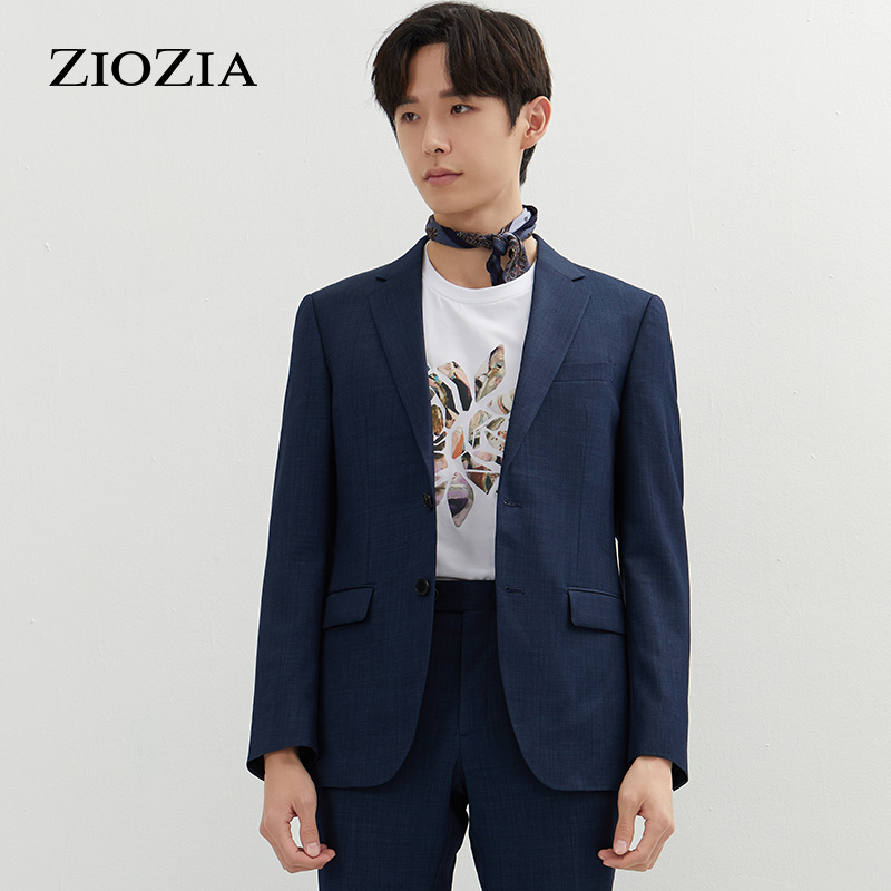 ZIOZIA春夏羊毛弹力面料商务休闲正装西服外套ZSB12303J