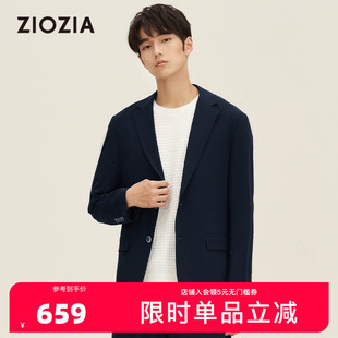 休闲单排扣男士 时尚 休闲西服ZKGC1X21J 春季 ZIOZIA男装