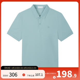 男装 商务休闲短袖 ZIOZIA 夏季 纯色翻领T恤ZTAC2X02X polo衫 男士