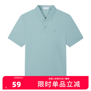 男装 男士 夏季 polo衫 纯色翻领T恤ZTAC2X02X 商务休闲短袖 ZIOZIA