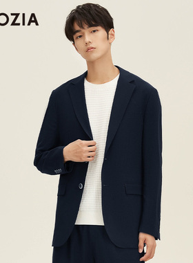 ZIOZIA九牧王旗下男装春季时尚休闲单排扣男士休闲西服ZKGC1X21J