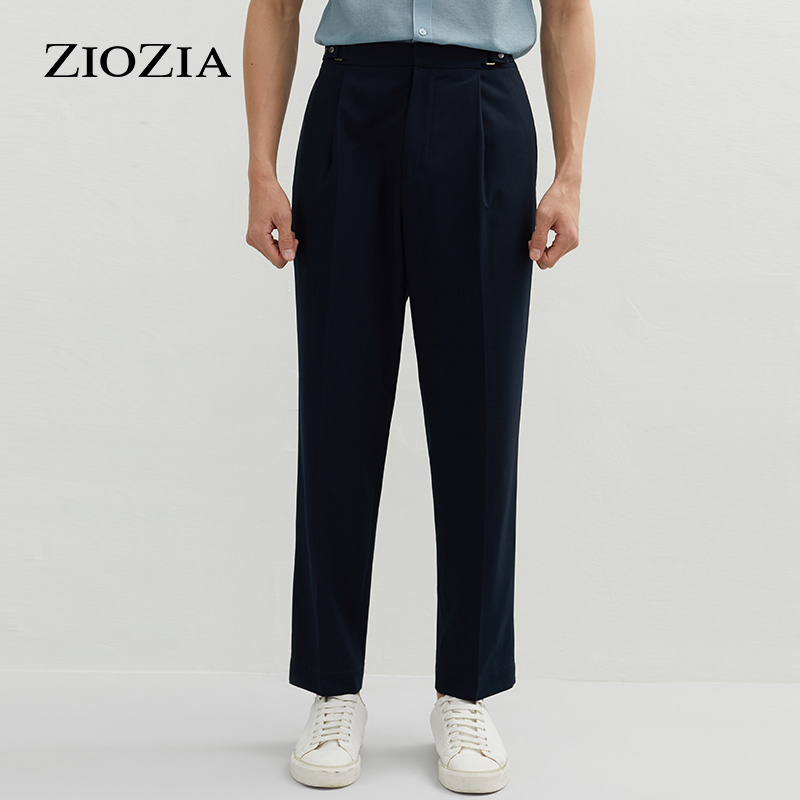 ZIOZIA夏季新款男装韩版休闲舒适简约时尚休闲西裤ZPP12460J