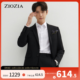 ZIOZIA春夏纯色简约男士 西服外套ZSB15101B 青年商务气质正装