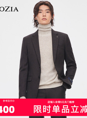 ZIOZIA秋季韩版商务绅士正装西服羊毛舒适西服外套ZSB14T06T