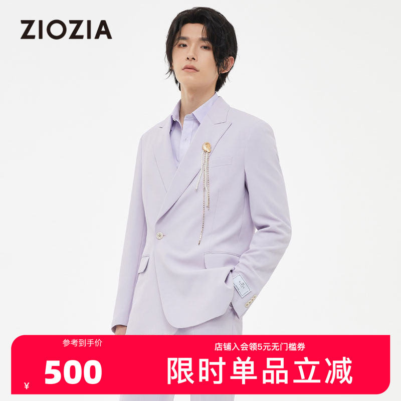 ZIOZIA春款商务男士单排扣西装时尚休闲新郎西服外套ZKG21204Q