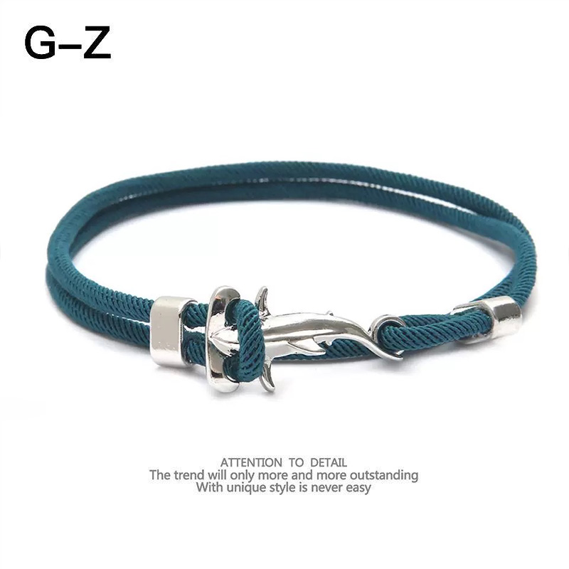 锤头鲨鱼手工编织手绳男海洋生物