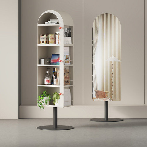 顾得家具镜子置物架书架多功能