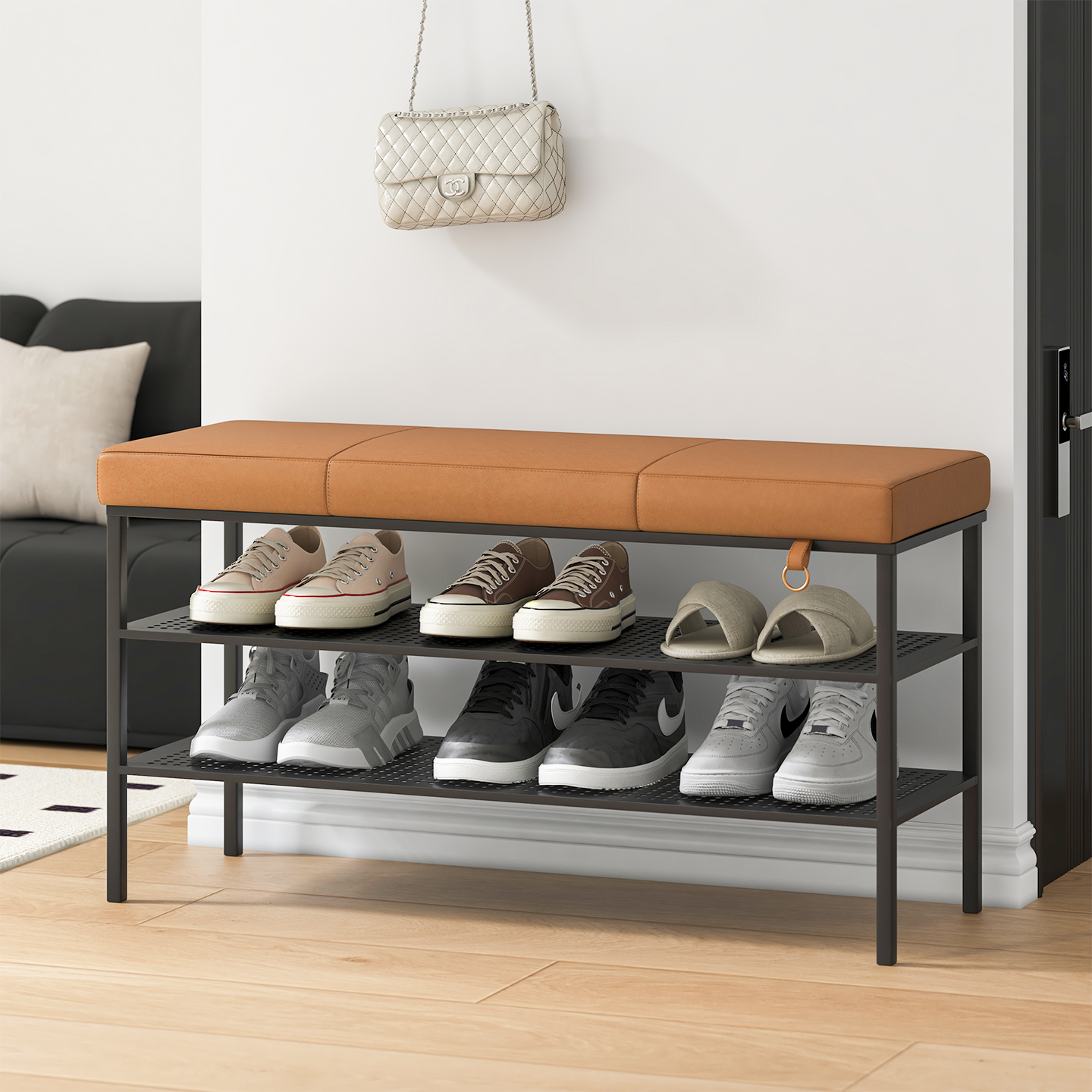 顾得家具方形换鞋凳极简