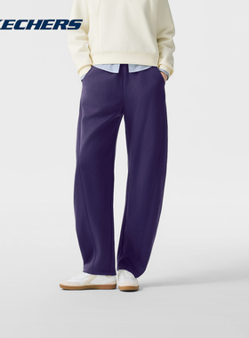 Skechers斯凯奇香蕉裤女子秋冬加绒保暖直筒休闲运动长裤L425W074