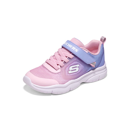 斯凯奇轻质女童魔术贴休闲运动鞋