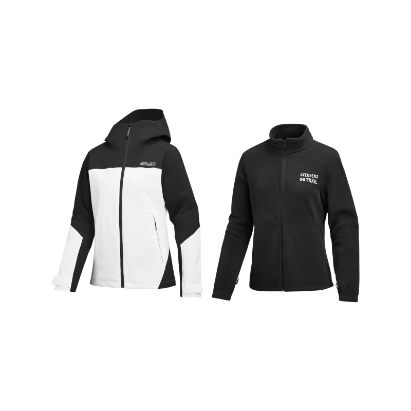 斯凯奇女三合一摇粒绒冲锋衣外套