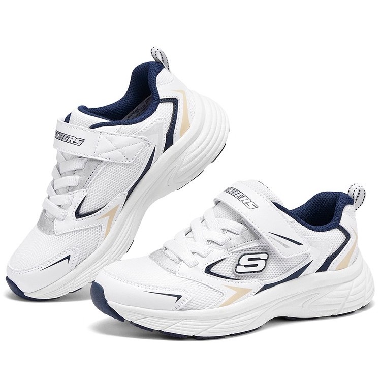Skechers斯凯奇男童鞋2026新款轻质网面透气魔术贴低帮休闲运动鞋