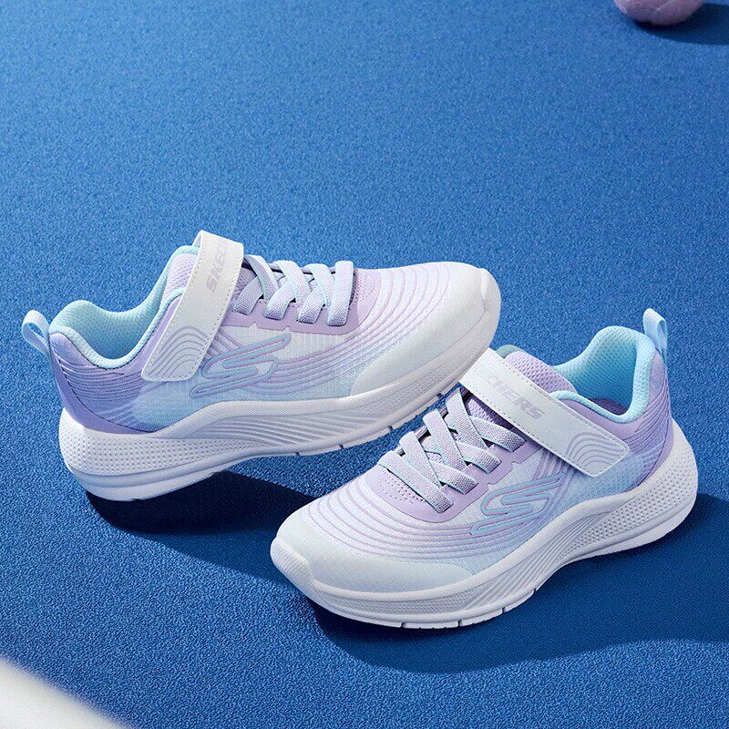 Skechers斯凯奇女童鞋秋季新款魔术贴透气轻便休闲运动鞋303575L