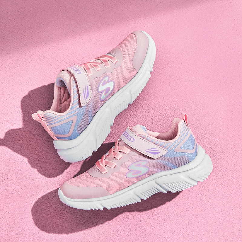 斯凯奇新款女童魔术贴休闲运动鞋