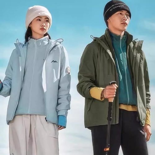 斯凯奇男女同款三合一冲锋衣外套