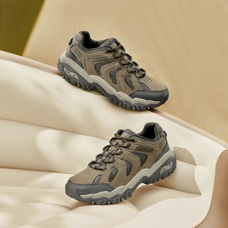 Skechers斯凯奇男鞋春夏闪穿户外徒步鞋轻盈网布透气运动鞋237411