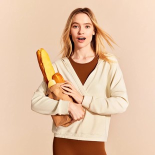 Skechers斯凯奇女士秋冬款 轻盈保暖针织休闲运动连帽卫衣P324W048