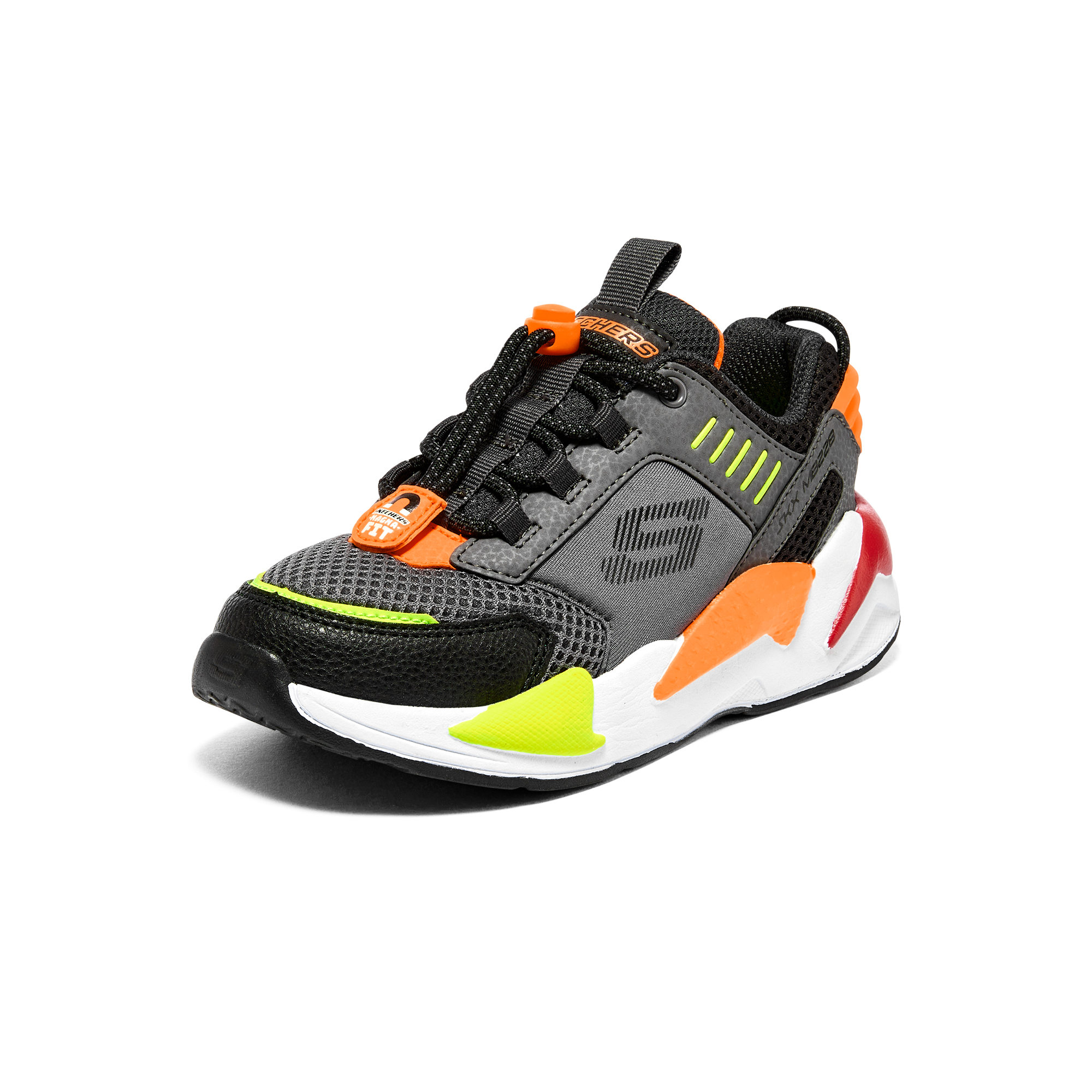 斯凯奇儿童时尚撞色魔术贴运动鞋