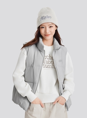 Skechers斯凯奇秋冬款女子梭织羽绒背心户外运动保暖马甲L424W115