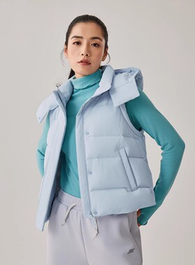 Skechers斯凯奇女士秋冬款防泼水羽绒背心保暖运动马甲P425W086