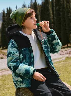 Skechers斯凯奇男女童秋冬款户外羽绒服防风保暖运动外套P425K009