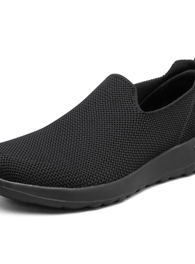 Skechers斯凯奇新款轻盈一脚蹬健步鞋男舒适透气网布休闲鞋216170