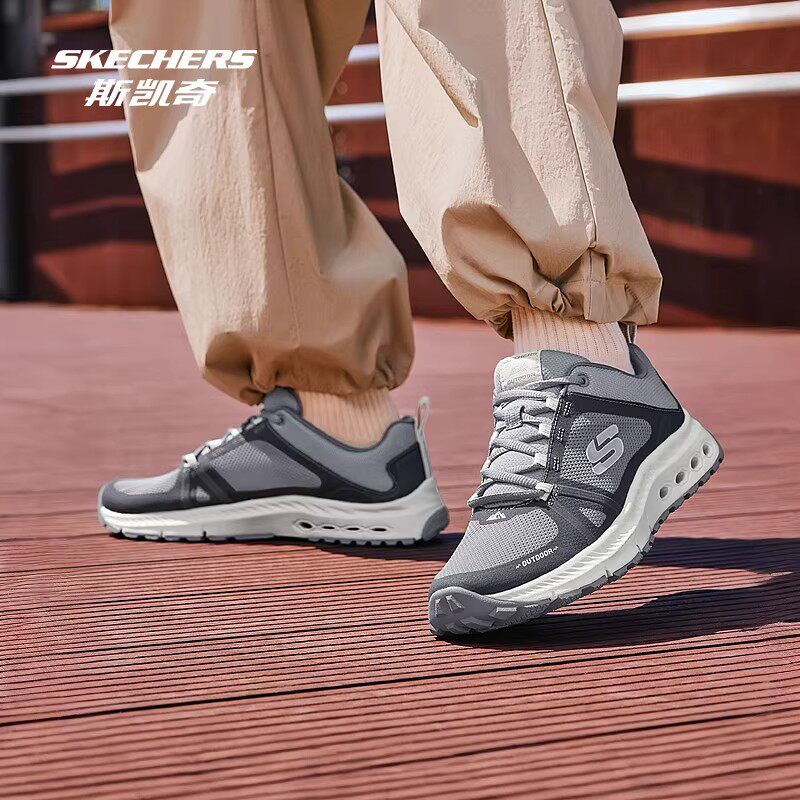 Skechers斯凯奇新款女鞋透气网布舒适户外鞋轻质缓震运动鞋180154
