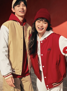 Skechers斯凯奇2025新品男女同款撞色经典棒球服外套L125U042