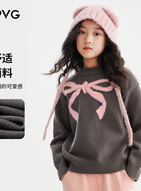 【CC家CC】贝贝·王国女童蝴蝶结厚实包芯纱毛衣MAR3BF703