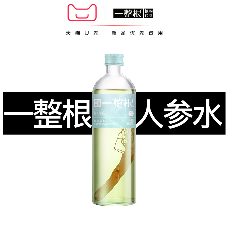 【勿拍此链接不发货】一整根人参水清新蜜瓜味饮料480ml*1瓶-封面