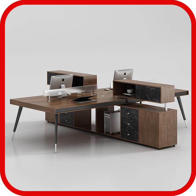 员工职员办公桌4人位四双面对面简约电脑办公室桌椅组合桌子创意