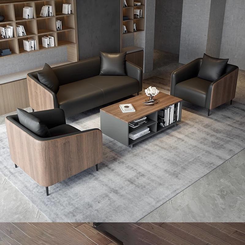 北欧办公沙发茶几组合套装会客洽谈接待室商务简约现代办公室沙发