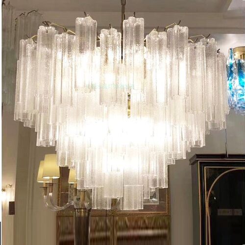 美式客厅卧室简约艺术轻奢餐厅港式玻璃吊灯设计师样板房别墅灯具 - 封面