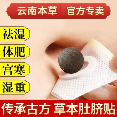 云南本草艾草肚脐丸懒人大肚子湿气草本轻盈丸去寒湿驱寒官方正品